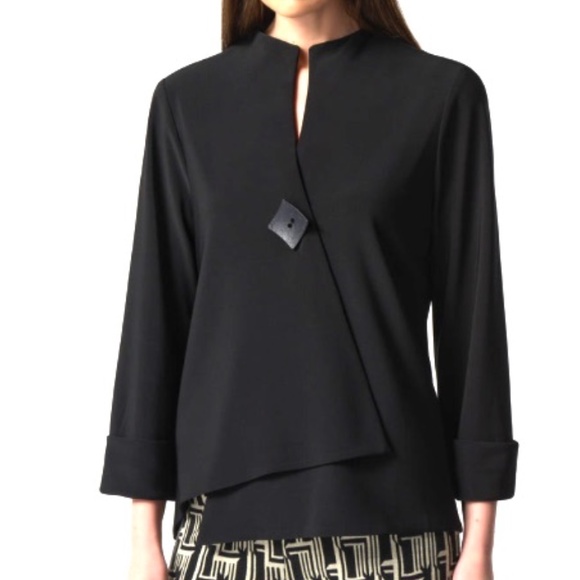 Joseph Ribkoff Asymmetric Jacket w/Cut Out Detail - Picture 7 of 9
